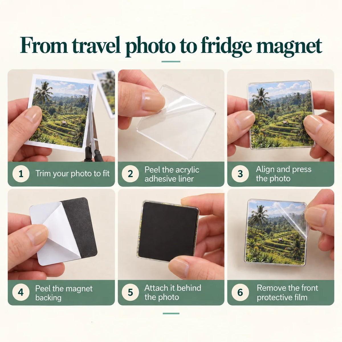 Travel Memories – Personalized Photo & Boarding Pass Fridge Magnets