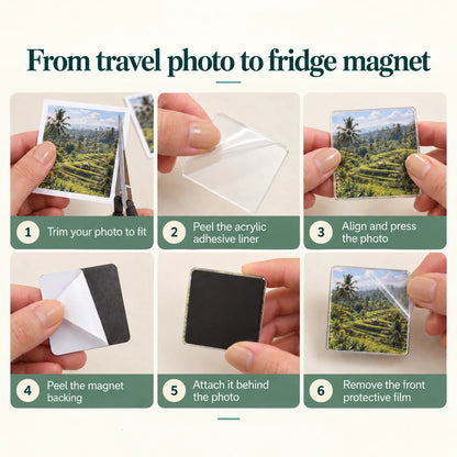 Travel Memories – Personalized Photo & Boarding Pass Fridge Magnets