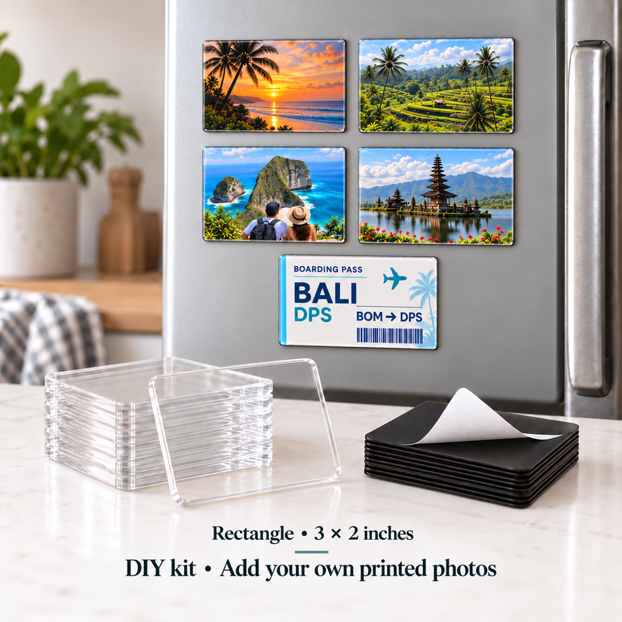 Travel Memories – Personalized Photo & Boarding Pass Fridge Magnets