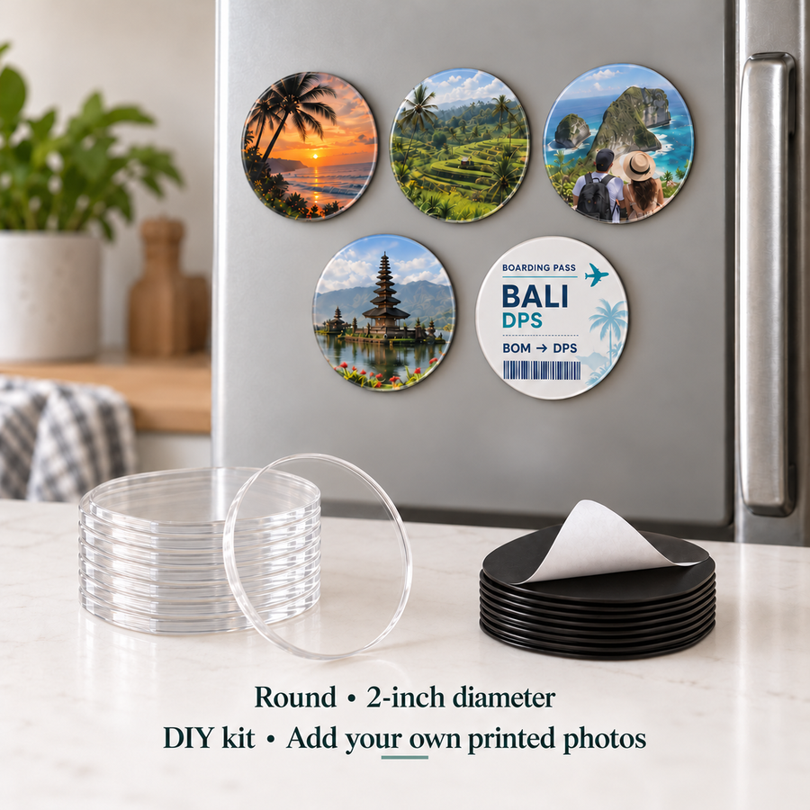 Travel Memories – Personalized Photo & Boarding Pass Fridge Magnets