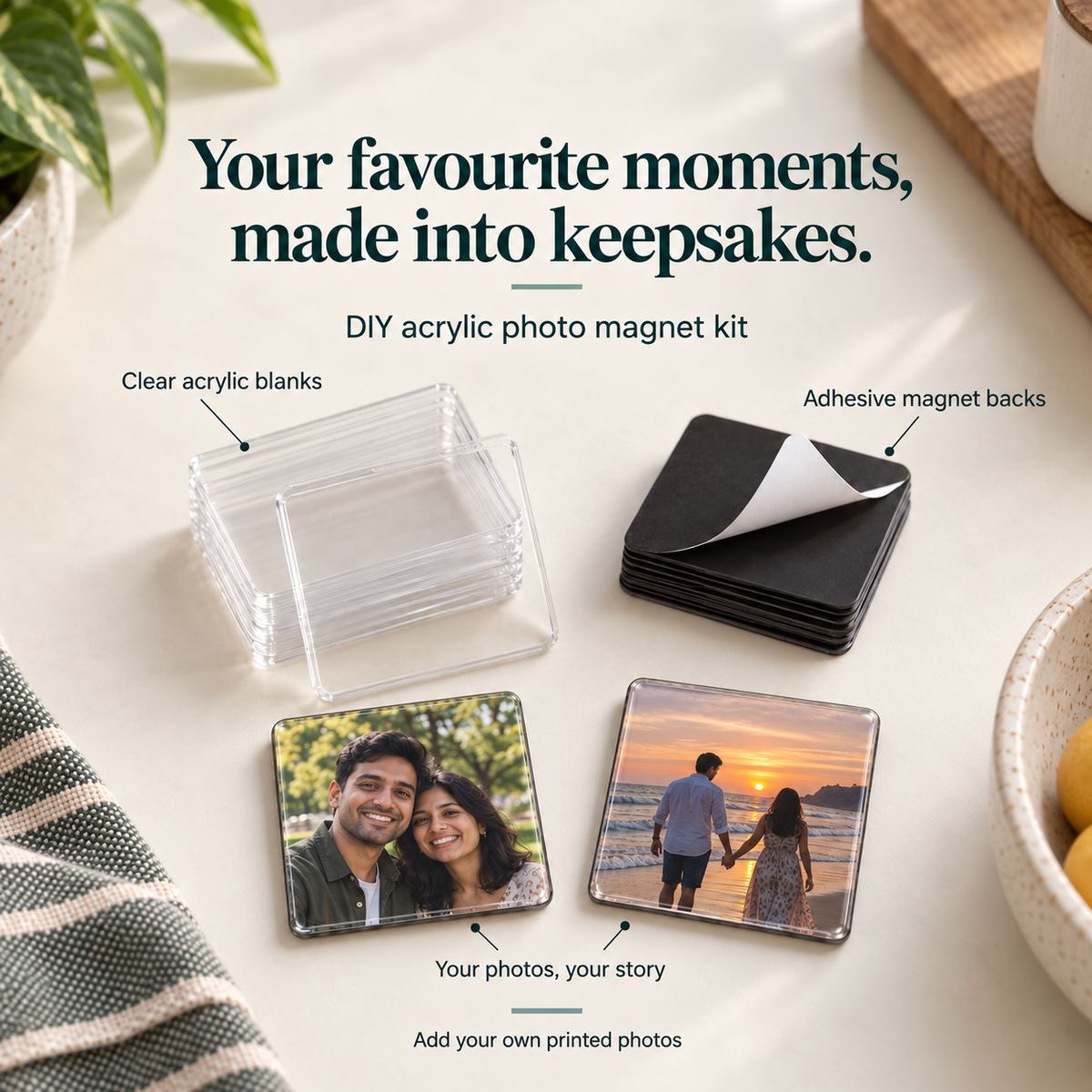 DIY Couple Memories Fridge Magnet Kit — kit essentials