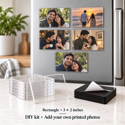 DIY Couple Memories Fridge Magnet Kit — primary rectangle 3x2 inch