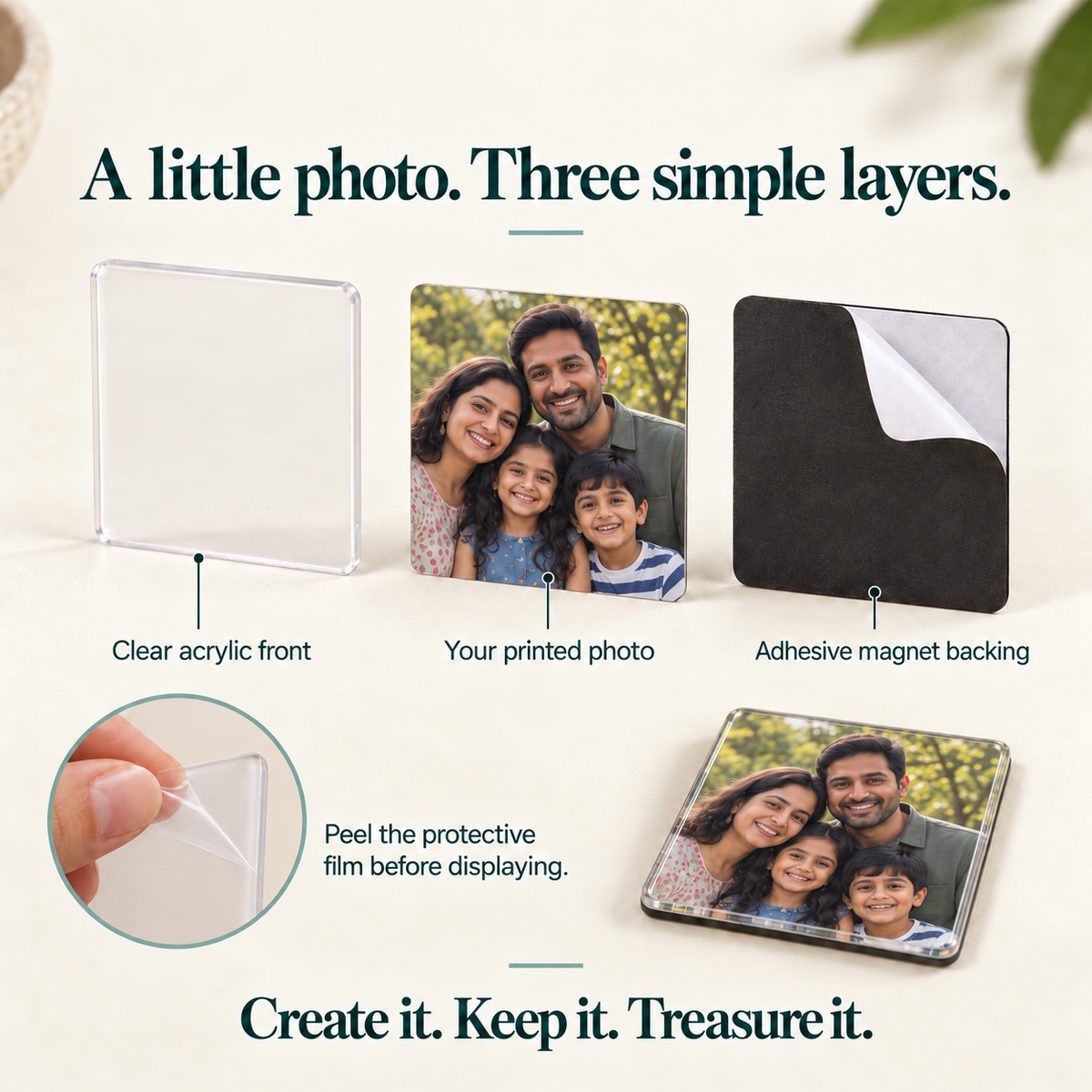 DIY Family Memories Fridge Magnet Kit — product layers