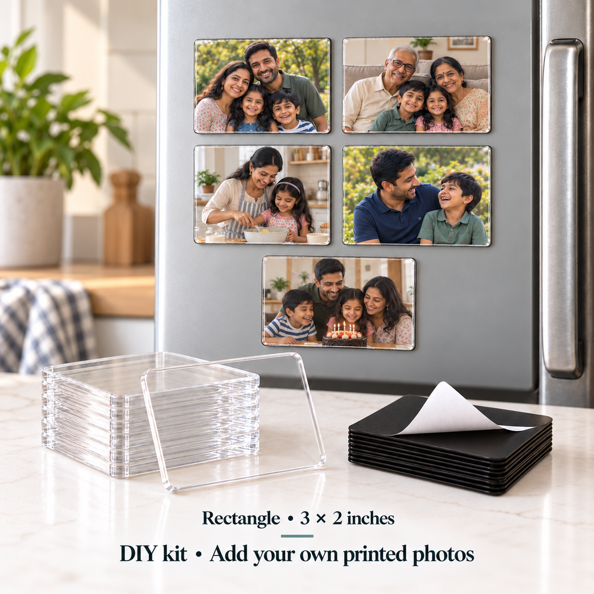 DIY Family Memories Fridge Magnet Kit — primary rectangle 3x2 inch