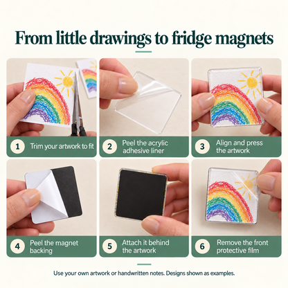 DIY Kids’ Art & Wishes Fridge Magnet Kit — how to make