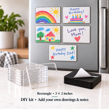 DIY Kids’ Art & Wishes Fridge Magnet Kit — primary rectangle 3x2 inch