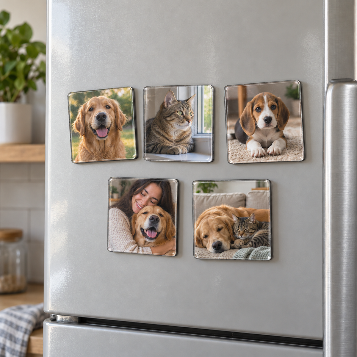 DIY Pet Memories Fridge Magnet Kit — fridge display