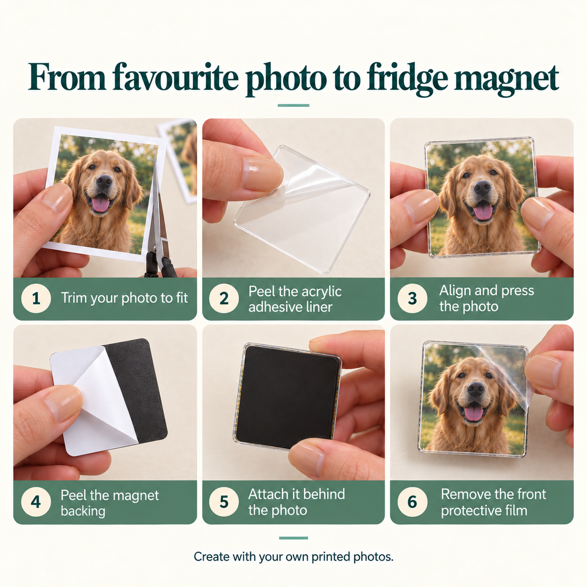 DIY Pet Memories Fridge Magnet Kit — how to make